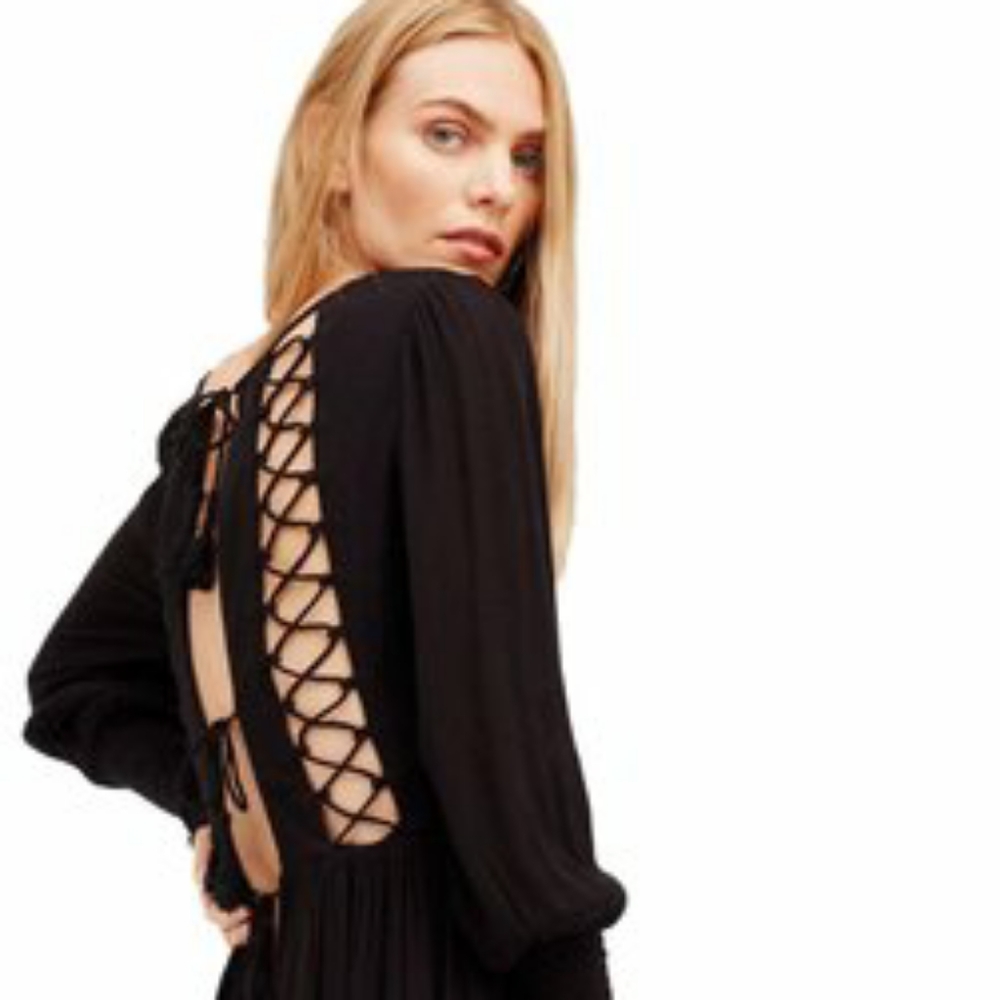 NWT FP Wednesday Maxi Black Sml - Picture 1 of 5